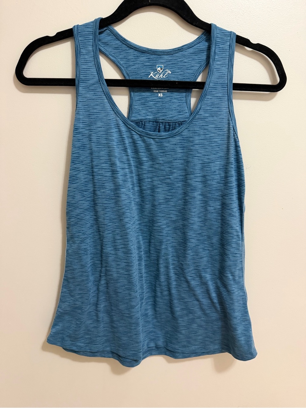 Kuhl Heathered Blue Space Dye Racerback Active Tank Top Size XS